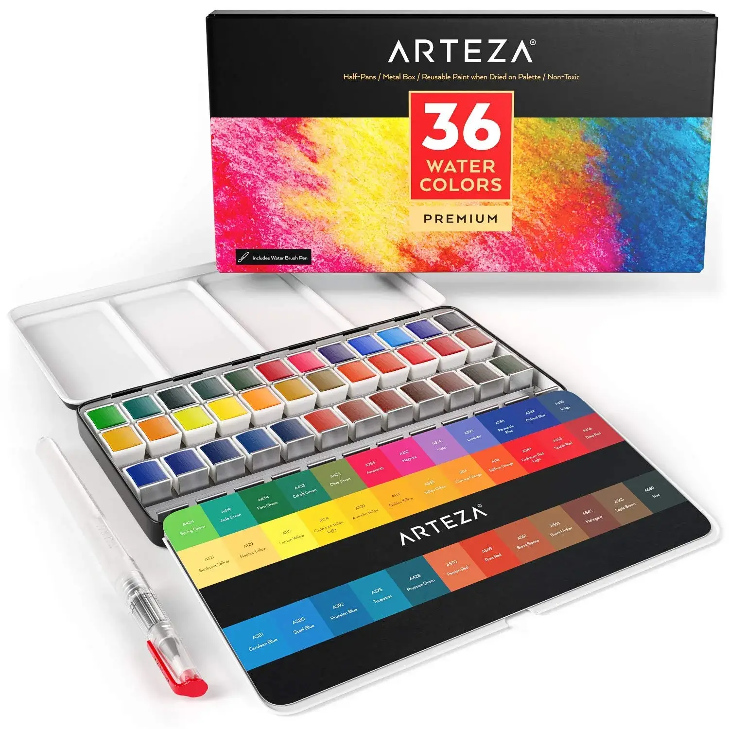 Arteza watercolor paint set